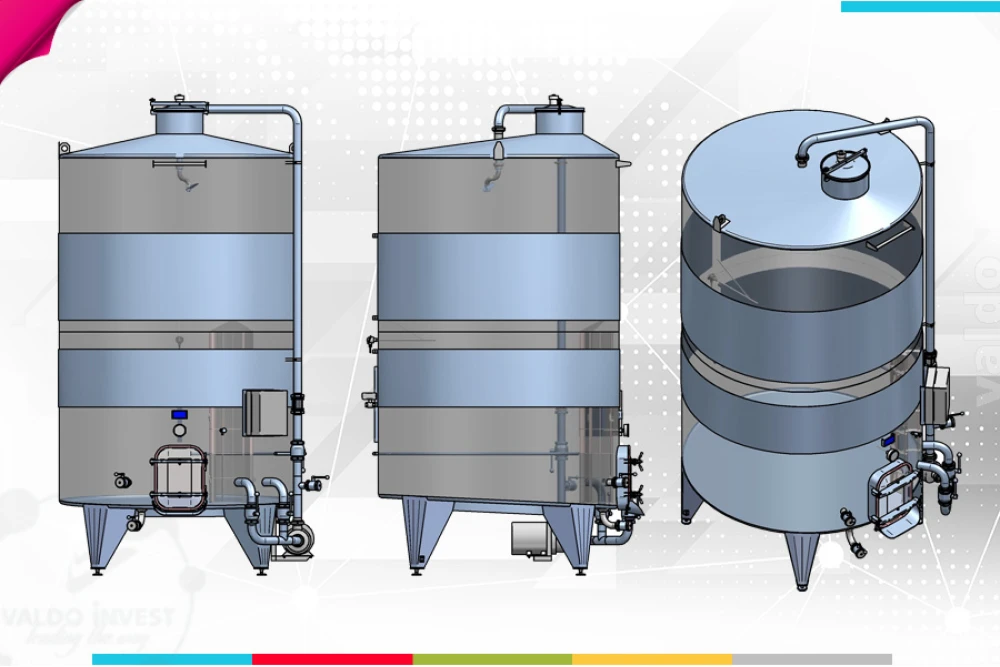 Fermentator vin rosu cu sistem de recirculare