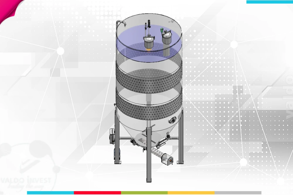 Fermentator pentru vinuri rosii tip "Rain"