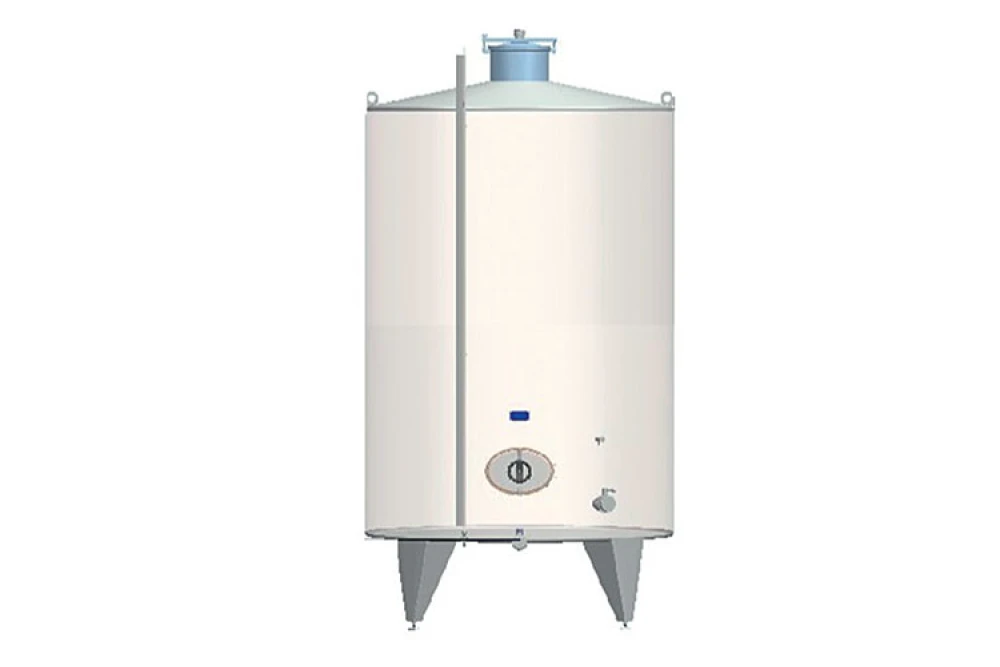 Rezervor pentru stocare vin cu fund plan inclinat